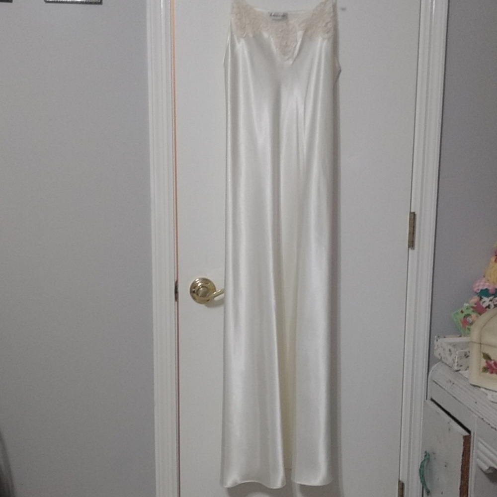 Silk long night gown